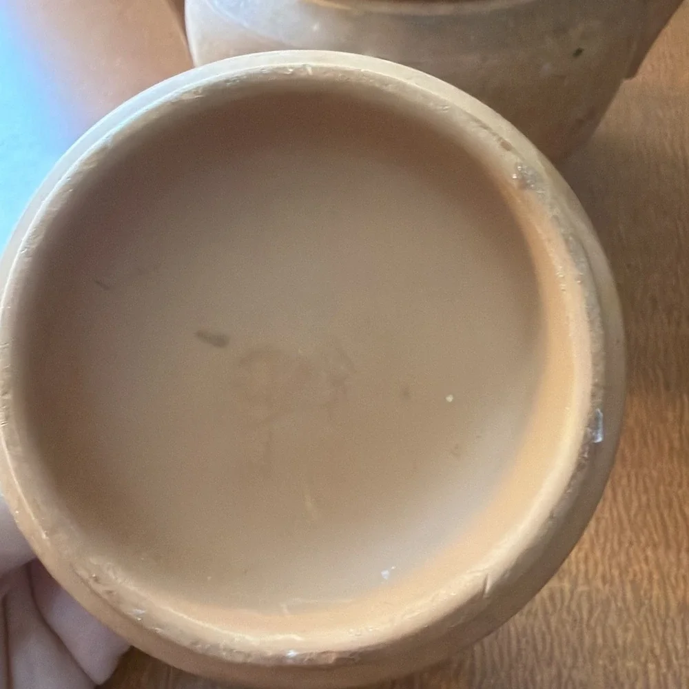Vtg Himark Made In Italy Terracotta Garlic Keeper Jar Great Patina Signed 5